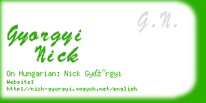 gyorgyi nick business card